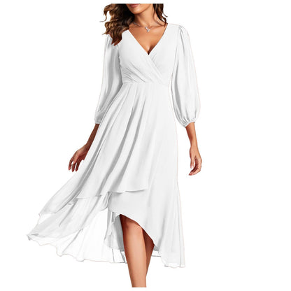 Becca™ | Chiffon-Midikleid mit V-Ausschnitt