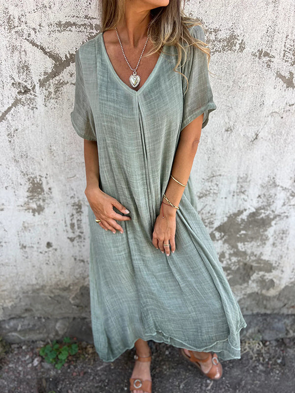 Emilia™ | Fließendes Midikleid mit lockerer Passform
