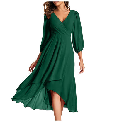 Becca™ | Chiffon-Midikleid mit V-Ausschnitt