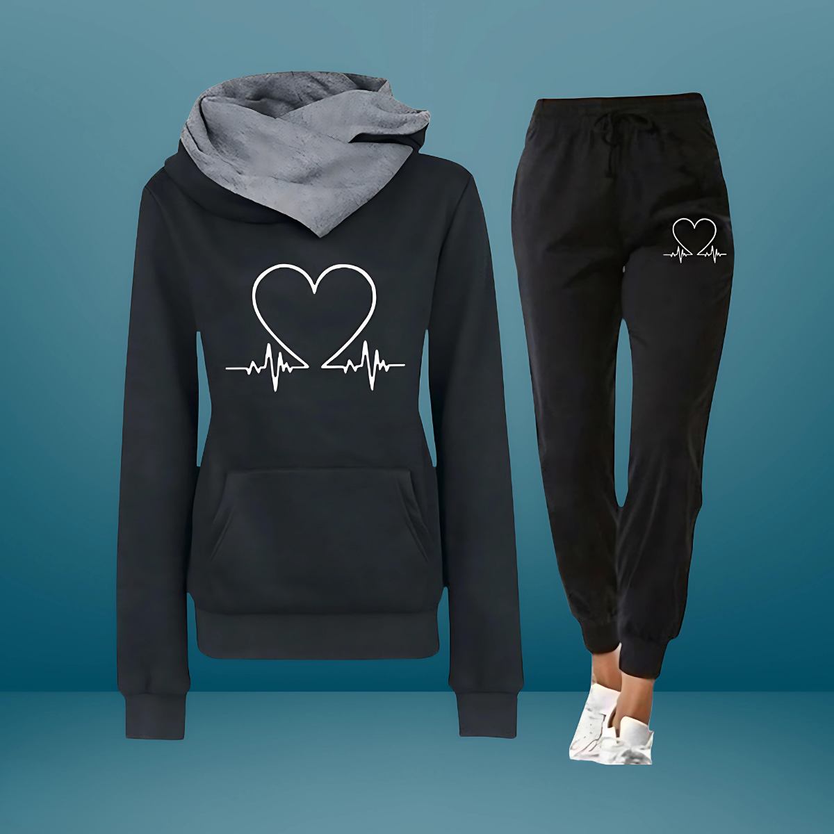 Liebes™ | Herzschlag Hoodie & Jogger-Set