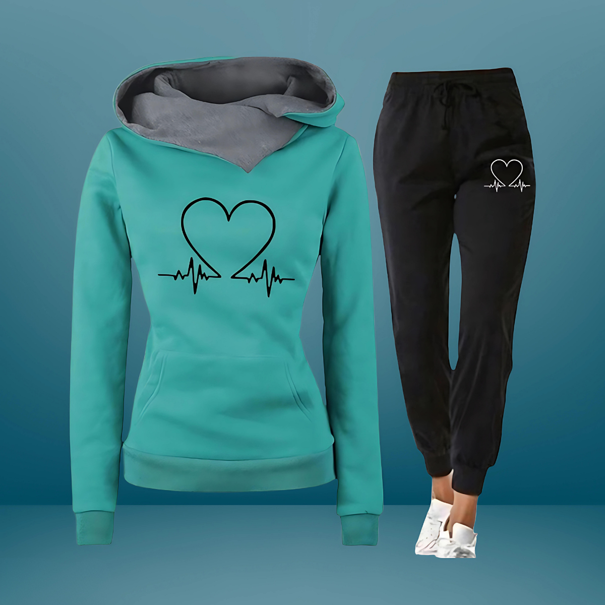 Liebes™ | Herzschlag Hoodie & Jogger-Set