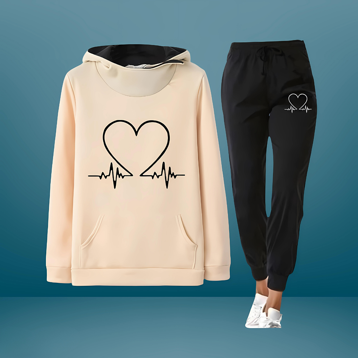 Liebes™ | Herzschlag Hoodie & Jogger-Set