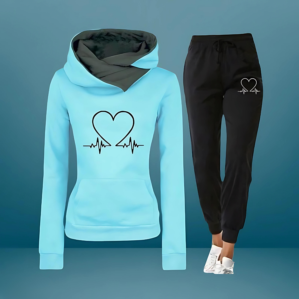 Liebes™ | Herzschlag Hoodie & Jogger-Set