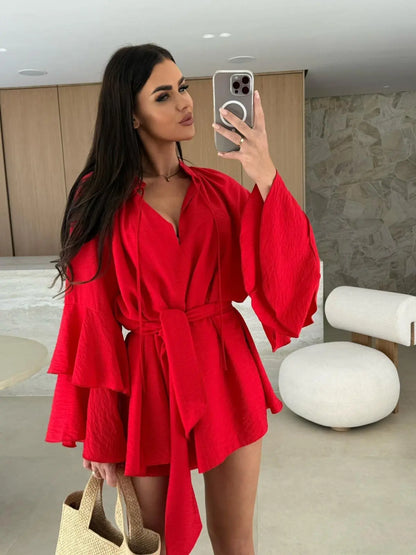 Dina™ | Luftiges Hemdkleid mit Gürtel
