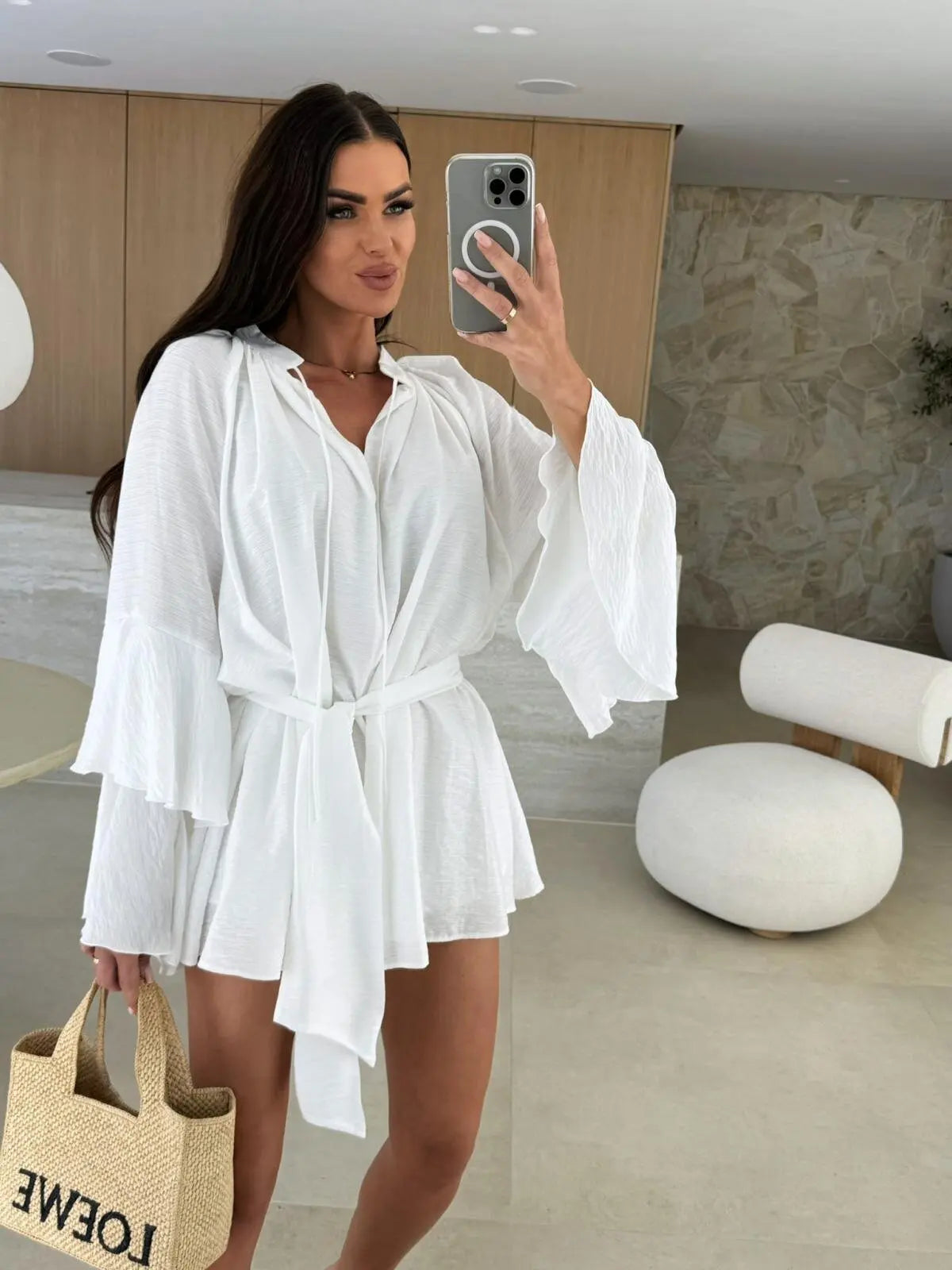 Dina™ | Luftiges Hemdkleid mit Gürtel