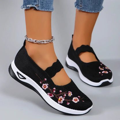 Poulin™ | Bestickten Strick-Sneaker für Damen