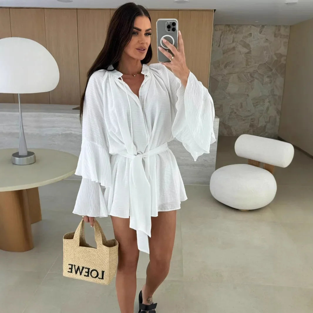 Dina™ | Luftiges Hemdkleid mit Gürtel