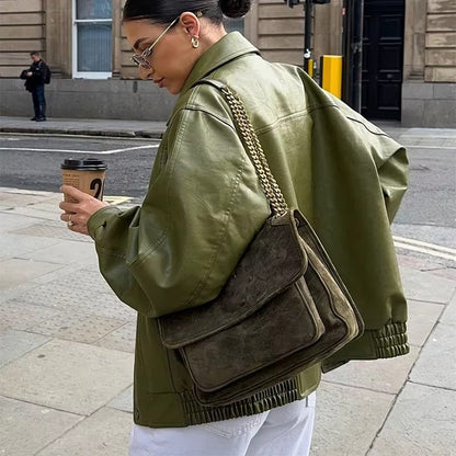 Simone™ | Oversize-Jacke aus Kunstleder