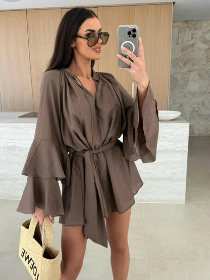 Dina™ | Luftiges Hemdkleid mit Gürtel