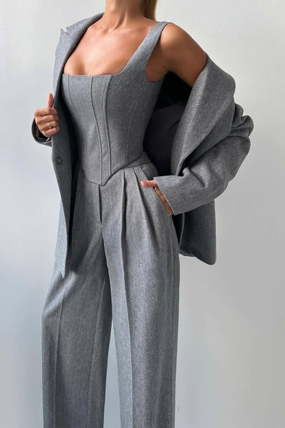 Dolce™ | Dreiteiliges Set mit doppelreihigem Blazer