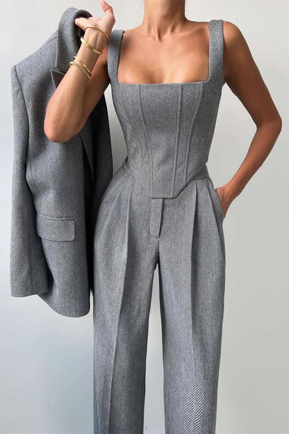 Dolce™ | Dreiteiliges Set mit doppelreihigem Blazer