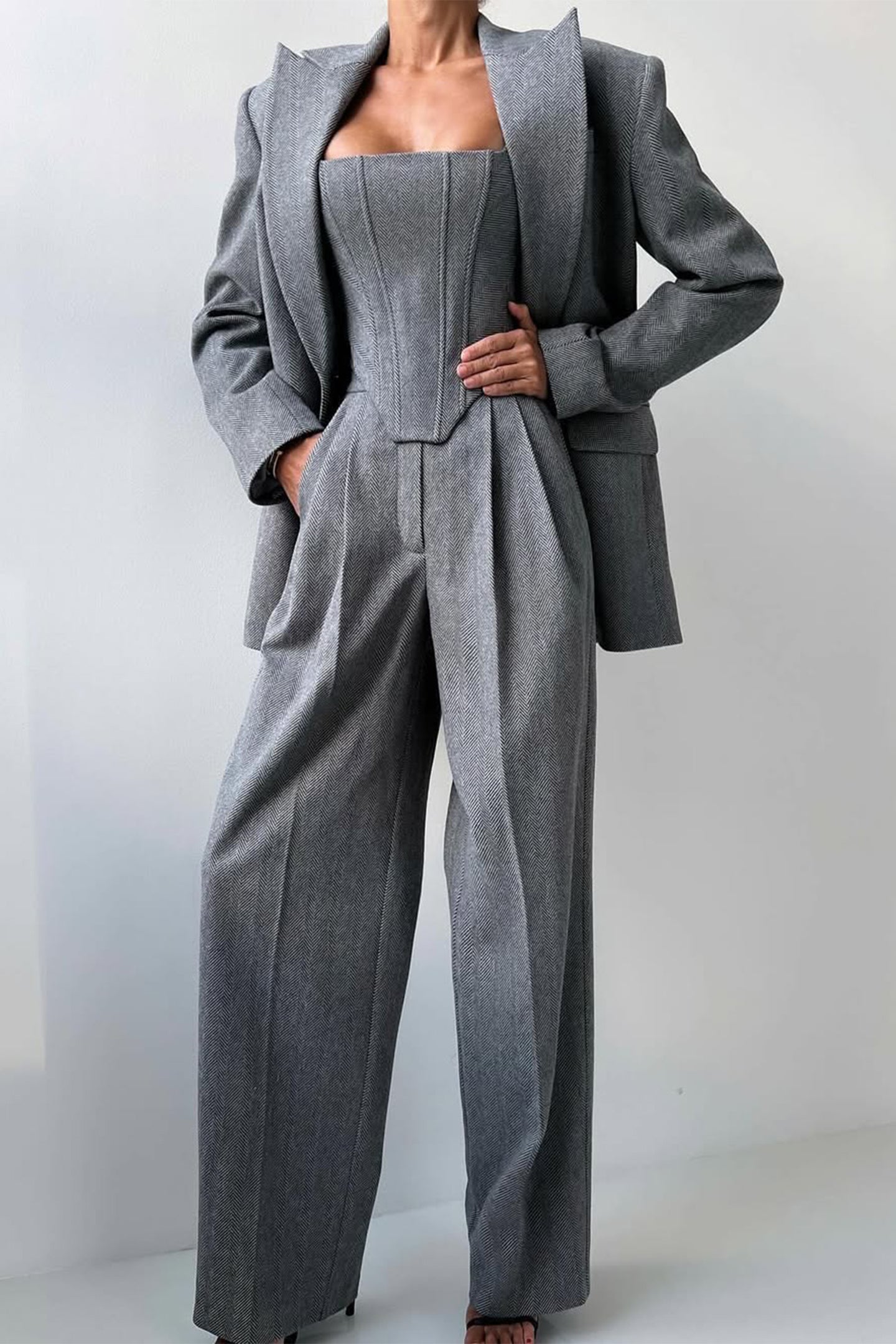 Dolce™ | Dreiteiliges Set mit doppelreihigem Blazer
