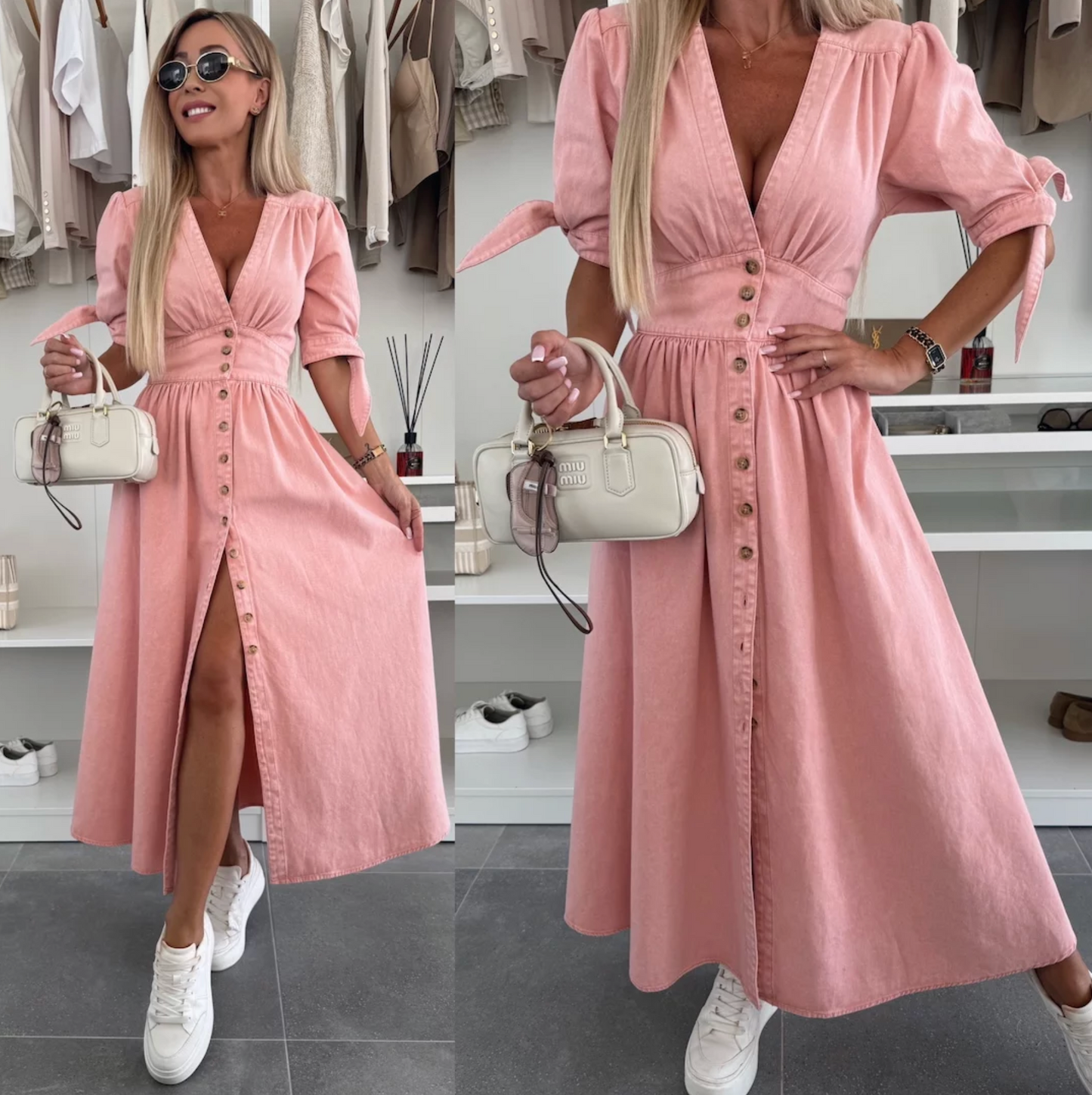 Luise™ | Strahlendes Denim-Kleid