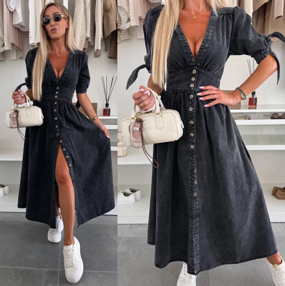 Luise™ | Strahlendes Denim-Kleid