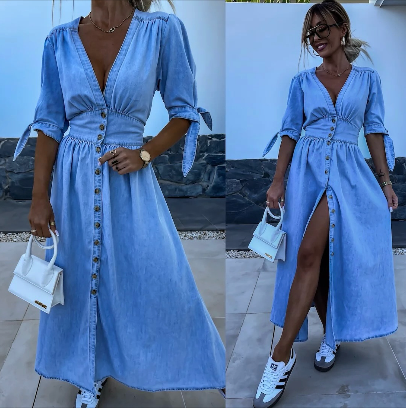 Luise™ | Strahlendes Denim-Kleid