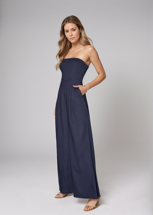 Chloe™ | Trägerloser Jumpsuit mit weitem Bein