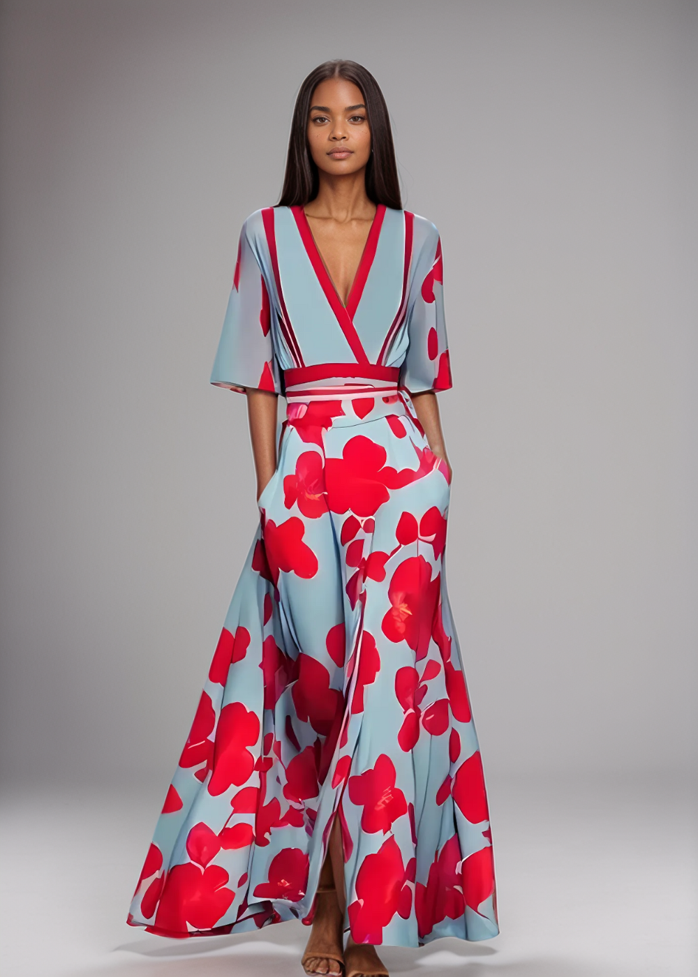 Elise™ | Florale Eleganz Maxi-Kleid
