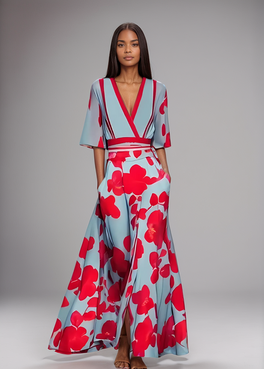 Elise™ | Florale Eleganz Maxi-Kleid