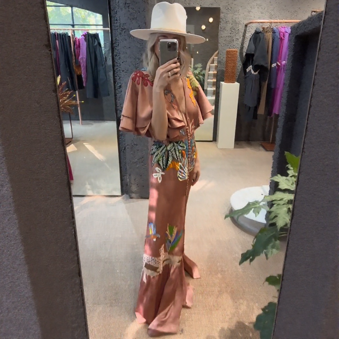 Zoe™ | Besticktes Boho-Maxikleid
