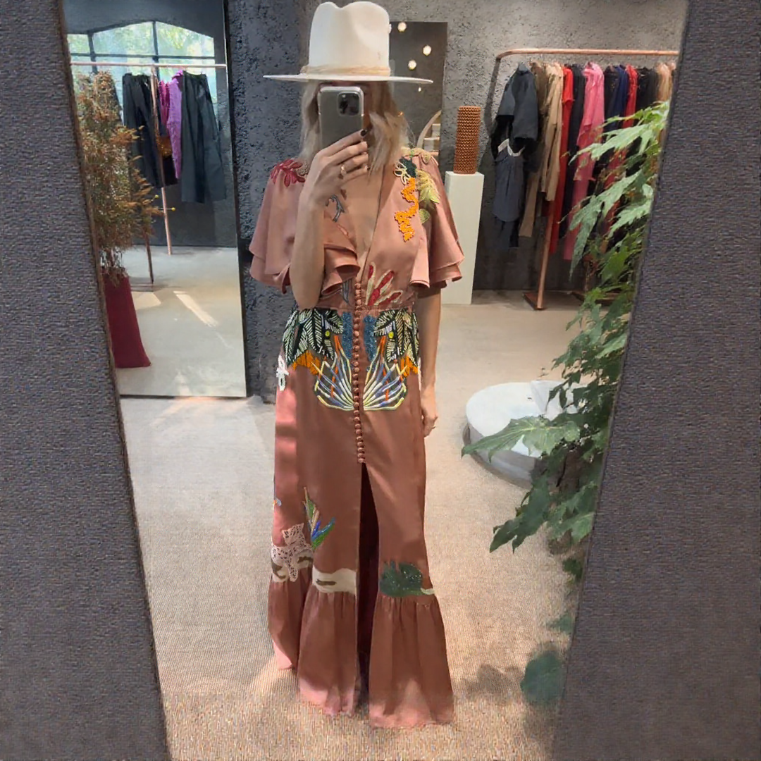 Zoe™ | Besticktes Boho-Maxikleid