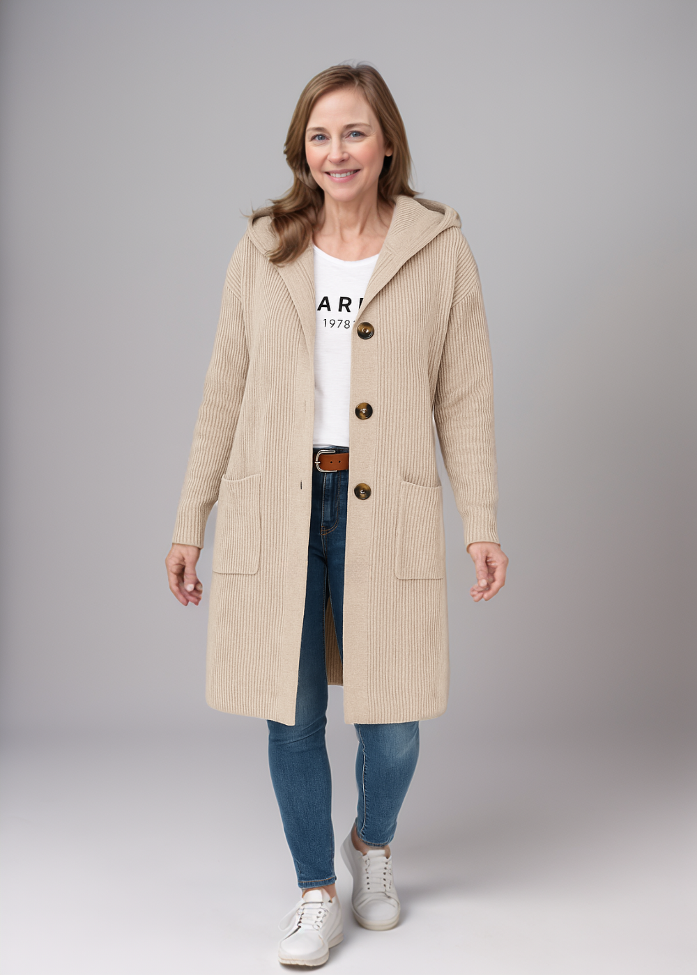 Lorène™ | Gemütliche Strickjacke mit Knöpfen