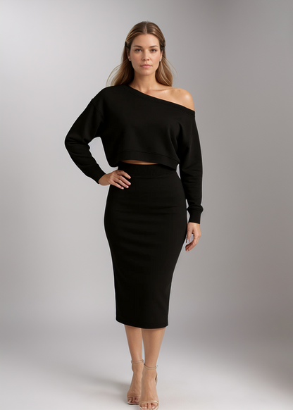 Edith™ | Zweiteiliges Off-Shoulder Set
