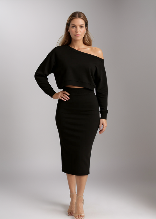 Edith™ | Zweiteiliges Off-Shoulder Set