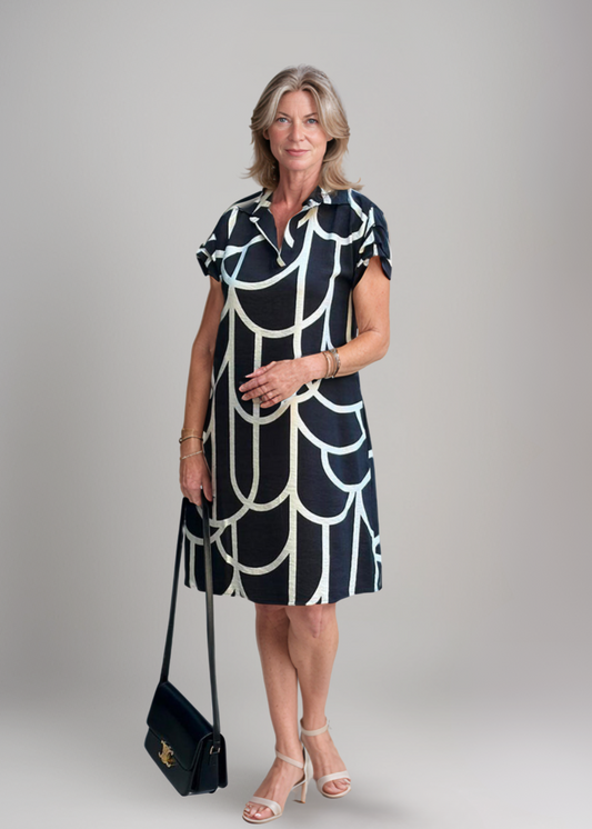 Anneliese™ | Polokleid mit grafischem Print