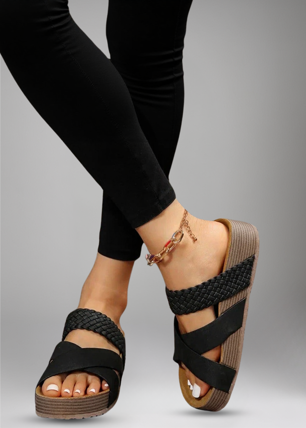 Naya™ | Geflochtene Sandalen mit Kreuzriemen