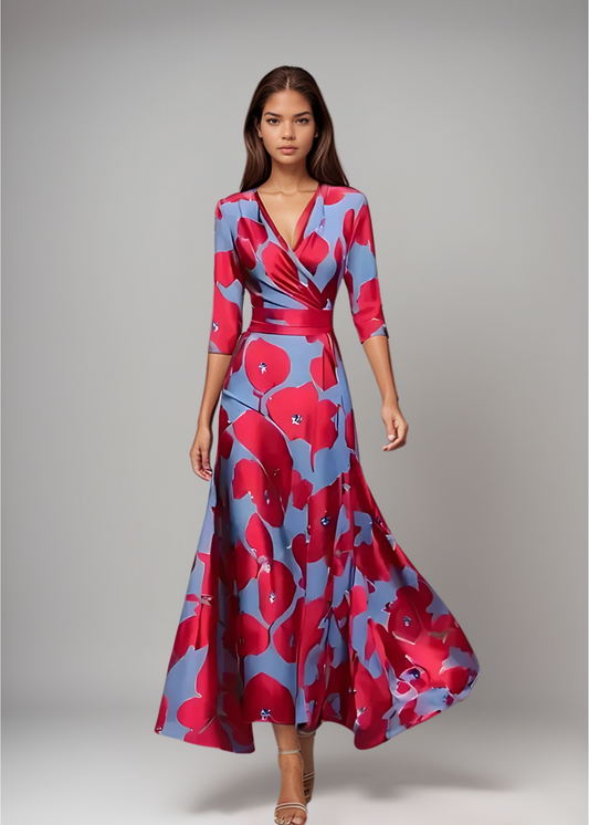 Ella™ | Wickel-Maxikleid