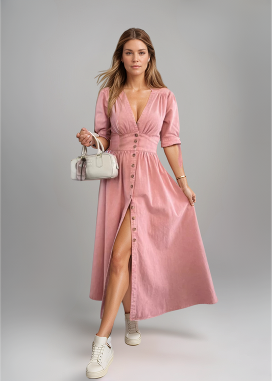 Luise™ | Strahlendes Denim-Kleid