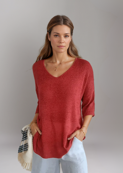 Laura™ | Luftiger V-Ausschnitt Pullover