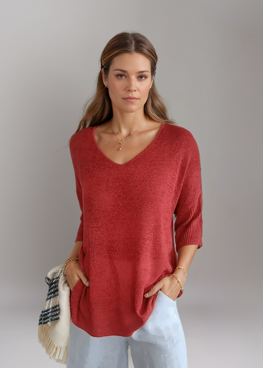 Laura™ | Luftiger V-Ausschnitt Pullover