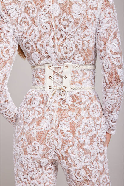 Theresia™ | Jumpsuit aus Spitze mit Korsett