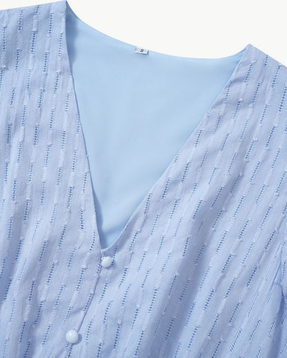 Hilaire™ | Midikleid mit Knopfleiste & Volantärmeln