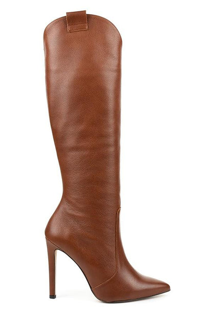 Elysse | Stiefel mit hohem Absatz und seitlichen Reißverschlüssen