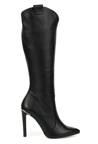 Elysse | Stiefel mit hohem Absatz und seitlichen Reißverschlüssen