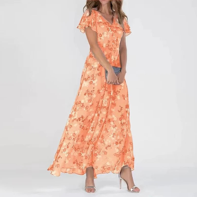 Anette™ | Blumenkleid mit Volantärmeln