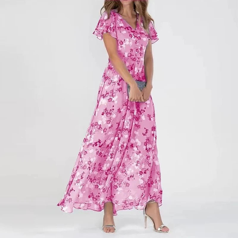 Anette™ | Blumenkleid mit Volantärmeln