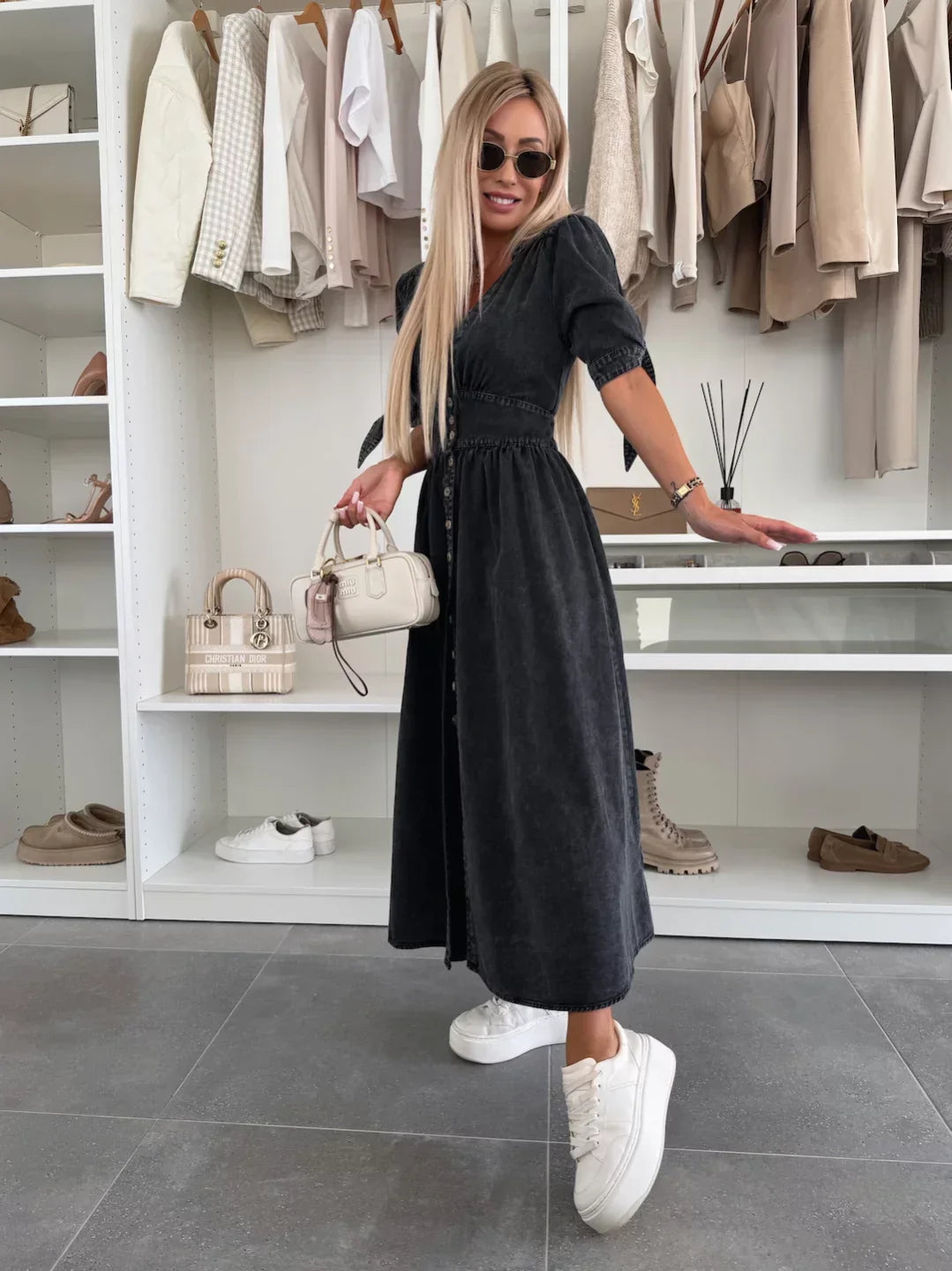 Luise™ | Strahlendes Denim-Kleid