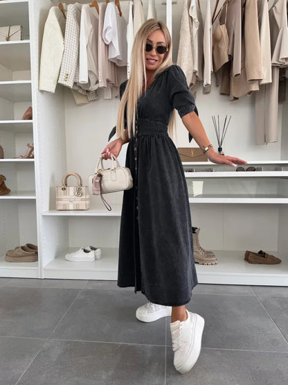 Luise™ | Strahlendes Denim-Kleid