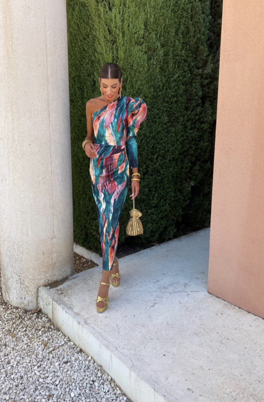 Yllana™ | Abstraktes Asymmetrisches Kleid