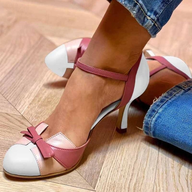 Massie™ | Vintage-Colorblock-Pumps mit Schleife