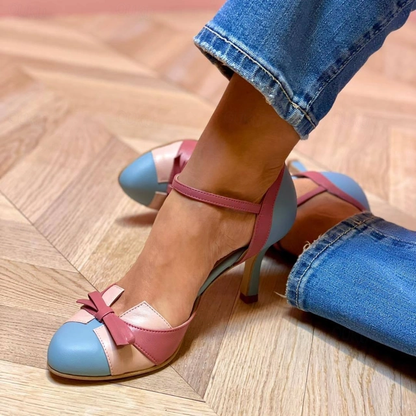 Massie™ | Vintage-Colorblock-Pumps mit Schleife
