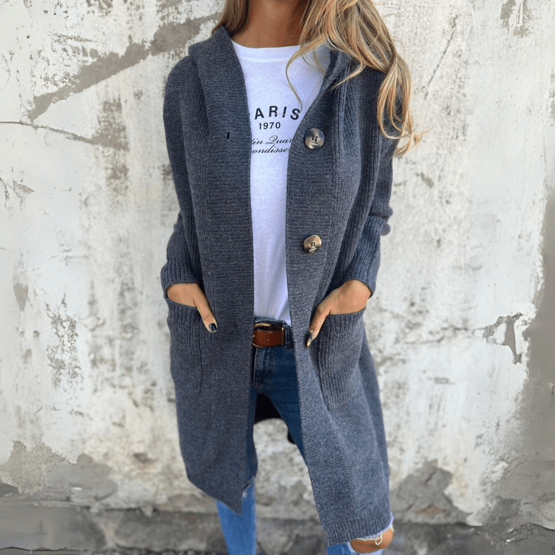 Lorène™ | Gemütliche Strickjacke mit Knöpfen