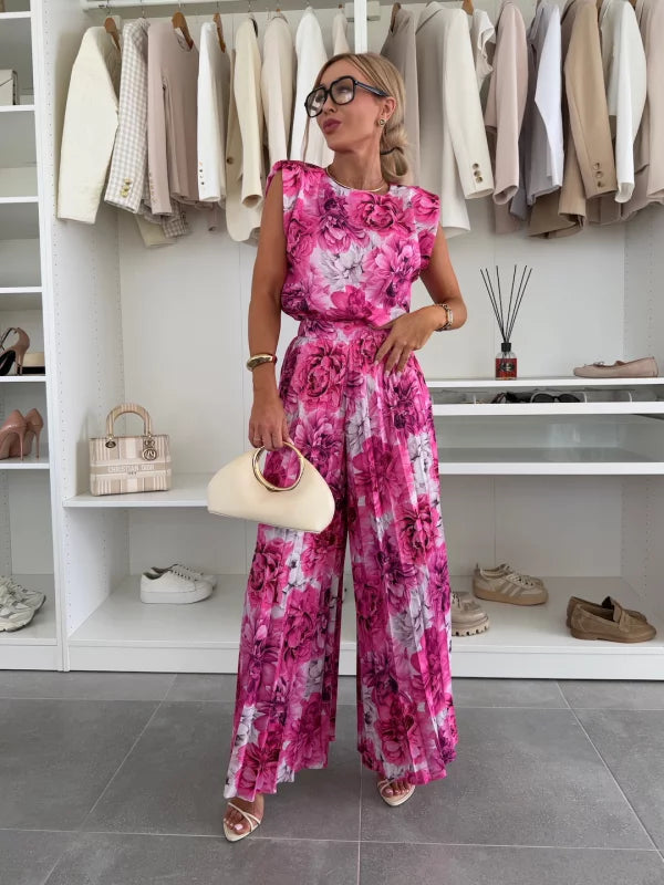 Lanie™ | Elegantes Set mit plissierter Palazzo-Hose