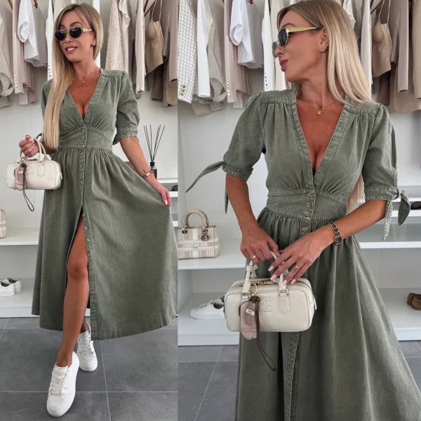 Luise™ | Strahlendes Denim-Kleid