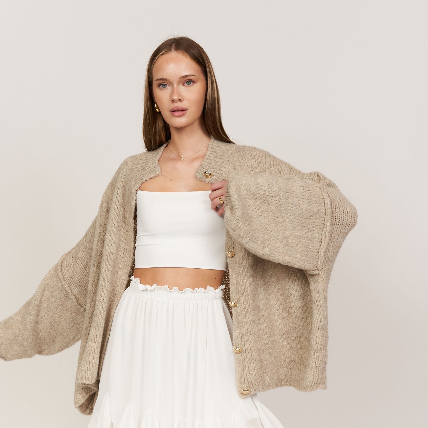 Jewelina | Gestrickte Strickjacke