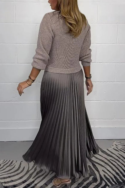 AMBRE™ | Set aus schickem Pullover und Faltenrock