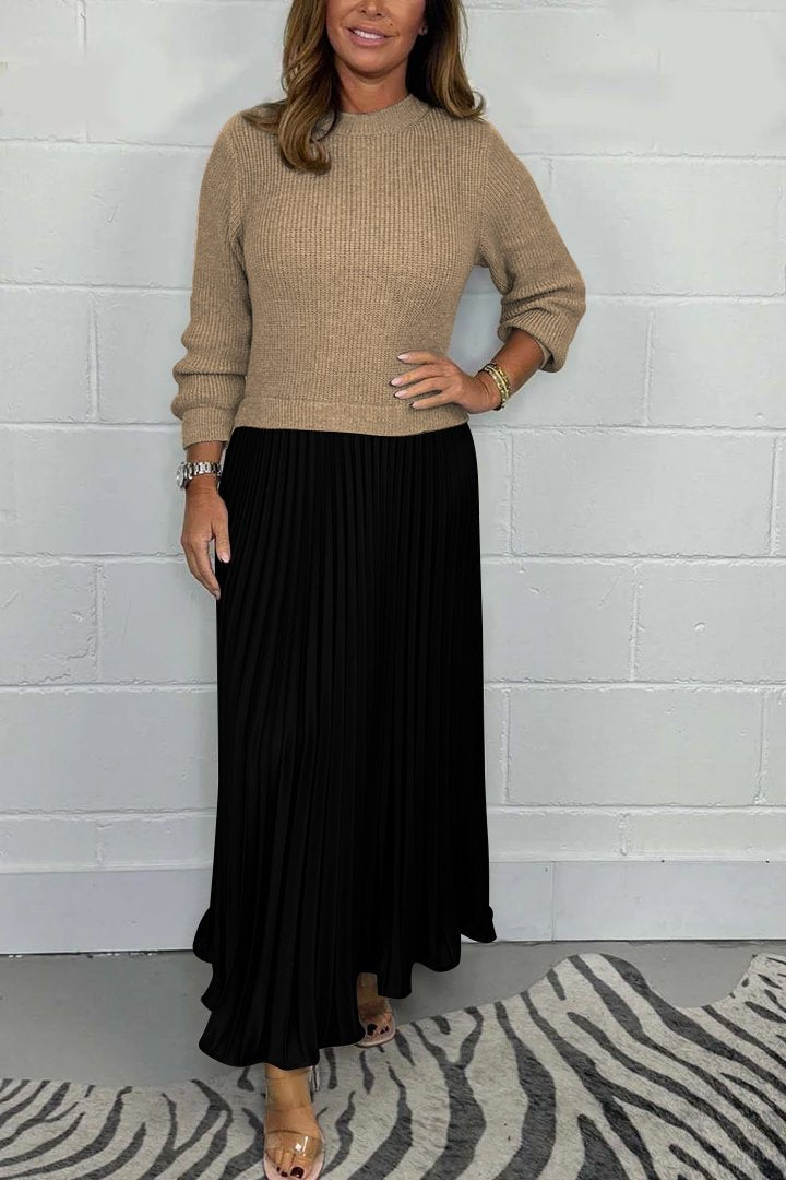 AMBRE™ | Set aus schickem Pullover und Faltenrock